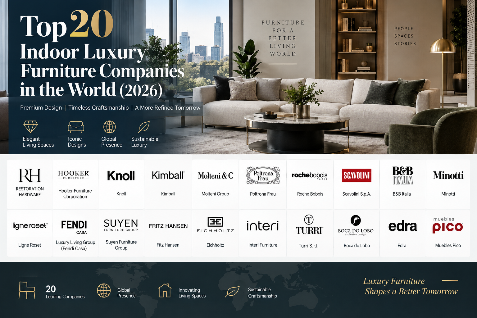 20 Biggest Indoor Luxury Furniture Companies in the World | Global Growth Insights